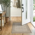 thumbnail image 2 of ODIKA 2'x3' Washable Accent Rug Geometric Trellis Boho Minimalist Farmhouse Lattice Neutral Large for Bedroom, Nursery, RV, Pet Friendly, Bedside Mat, 2 of 7