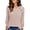 F Apricot, variant on UVN Tops for Women Long Sleeve Buttons Shirts Dressy Crew Neck Tunic Blouses Fall Casual Lightweight Sweaters