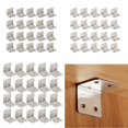 thumbnail image 2 of TIERPOP 20Pcs Heavy Duty Metal Corner Brace, L Shape Stainless Steel Bracket for Shelves Silver Color Furniture Hardware, 2 of 12
