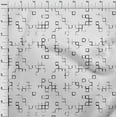 thumbnail image 4 of oneOone Cotton Silk White Fabric Geometric Craft Projects Decor Fabric Printed By The Yard 42 Inch Wide, 4 of 6