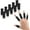 Black, variant on Jinswick 10-Piece Finger Compression Sleeve Support Set Specialized Finger Protective Sleeves Ideal for Basketball Breathable Stretch Material (Red Yellow Blue, One Size)