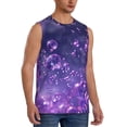 thumbnail image 2 of Fotbe Purple Bubble Abstract Art Men's Camiseta sin Mangas Estampada para Hombres, Playera Casual para Gimnasio, Entrenamiento, Playa-Large, 2 of 7