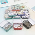 thumbnail image 4 of Sofullue Mini Tin Trinket Coin Box Jewelry Storage for Case for Earplugs, Pills, Tiny Bead Cartoon Alpacas Theme Pattern for Item, 4 of 13