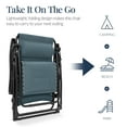 thumbnail image 5 of Best Choice Products Oversized Padded Zero Gravity Chair, Folding Outdoor Patio Recliner w/ Side Tray - Slate Blue, 5 of 7