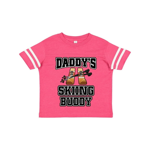 Inktastic Daddys Skiing Buddy Kids Skis Boys or Girls Toddler T-Shirt