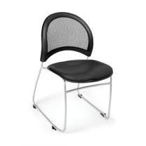 OFM Moon Series Model 335-VAM Anti-Microbial/Anti-Bacterial Vinyl Stack Chair, Black