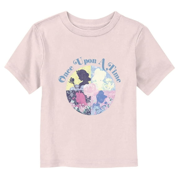 Toddler's Disney Princesses Silhouettes Graphic Tee Light Pink 3T