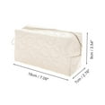 thumbnail image 2 of Unique Bargains 1 Pc Pillow Shape Heart Makeup Bag White PU, 2 of 4