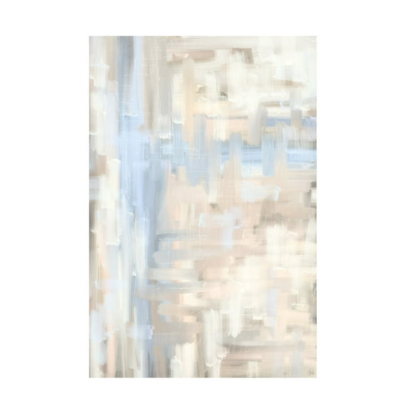 Canvas Wall Art - Line and Brush 'Soft Stroke Busy Peace' Wall Art for Living Room, Bedroom, or Office Décor by Trademark Fine Art - 12 x 19 Inches