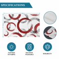 thumbnail image 6 of Red Grey Placemats Set of 12, Geometric Circle Modern Abstract Simple Art Placemats for Dining Table, Place Mats for Kitchen Tabletop, Waterproof Wipeable Dining Table Mats Set, 6 of 9