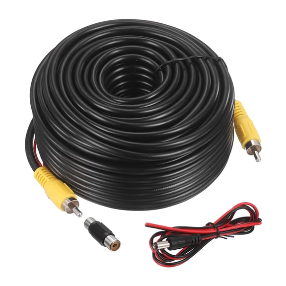 Cable de video RCA de la cámara de respaldo, 65.6FT/20M, cable RCA macho a macho para sistemas de cámara de visión trasera