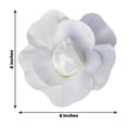 thumbnail image 3 of Efavormart 6 Pack 8” 3D Craft Rose White Artificial Real Feel Foam Rose For Wall Backdrop Centerpieces Party Home Decoration, 3 of 11