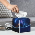 thumbnail image 6 of Yiaed Astronaut Print Tissue Box Cover, PU Leather Decorative Organizer for Tabletop, Bathroom, Car, Office Creative Decorative, 6 of 7