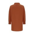 thumbnail image 3 of FAIWAD Womens Plus Size Shirts Long Sleeve Button Down Casual Blouse Solid Color Dressy Basic Work Tops, 3 of 5