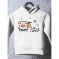 thumbnail image 3 of Hello Summer, Cute Pig | Hoodie Toddler | Size White (Hoodie),4T (Toddler),Toddler, 3 of 4