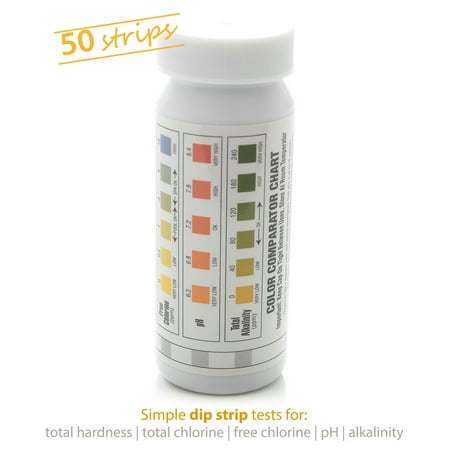 Milliard 50 Count 5 In 1 Spa And Pool Water Test Strips Kit Milliard 50 Count 5 In 1 Spa And Pool Water Test Strips Kit Essential For Maintaining Chemistry Easy Quick Efficient