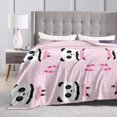 thumbnail image 4 of ORUYROP Panda Blanket | Wool Blanket | Soft, Plush, Warm Leisure Blanket, 4 of 7
