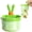 Green, variant on 1 Pack Rabbit Ear Sink Strainer, Push-to-Empty Kitchen Drain Filter Basket, Anti-Clog Food Catcher with Lifting Handle for Home Sinks, 7x5 cm (Beige)