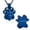 Blue, variant on Personalize Stainless Steel Double Paw Print Urn Pendant Pet Memory Necklace for Cremation Ashes Keepsake Dog Cat Memorial Jewelry