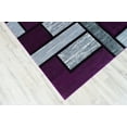 thumbnail image 6 of Premium 3D Hand Carved Thick Modern Contemporary Abstract Rug Design 3995 Purple Grey 7'9''x10'8'', 6 of 11