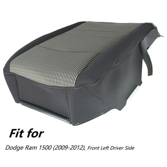Fit for Dodge Ram 1500 2009-2012 Cloth Seat Cushion Cover, Front Left Driver Side, Gray, 09-12 Ram 1500 Driver Seat Cushion Cover