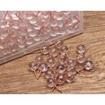 thumbnail image 5 of 100 chinchetas decorativas con cabeza de plástico transparente y punta de acero de oro rosa, chinchetas planas y transparentes para marcar mapas (oro rosa), 5 of 5