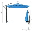 thumbnail image 5 of Devoko 10 Ft Patio Offset Cantilever Umbrella Outdoor Market Hanging Umbrellas with Crank & Cross Base, Light Blue, 5 of 7