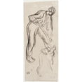 thumbnail image 2 of Jean-François Millet 13x24 Black Ornate Framed Double Matted Museum Art Print Titled: Studies of a Man Digging (1863), 2 of 5