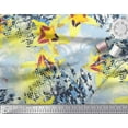 thumbnail image 2 of Soimoi Moss Georgette Fabric Texture & Lily Flower Print Fabric by Yard 42 Inch Wide, 2 of 3