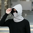 thumbnail image 3 of GROFRY Men Beanies Hat Solid Color Ear Protection Polar Fleece Windproof Korean Style Cap Thicken Warm Balaclava for Ski Cycling, 3 of 8