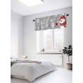 thumbnail image 3 of Merry Christmas Valances for Windows, Snowman Red Scarf And Hat Snowflake Light Filtering Window Treatment Valances, Rod Pocket Small Curtains for Kitchen/Bathroom, 54"x18", 3 of 9