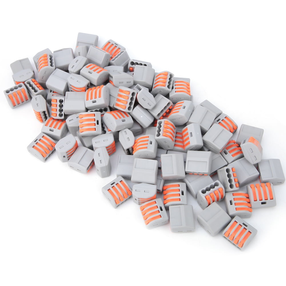 4 Pin Terminal Block Lever Terminal Block 100pcs 4 Way Spring Lever