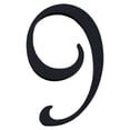 thumbnail image 3 of BLUESON Black Door Numbers 0~9 70Mm Self-Adhesive Polished Solid House Flat Apartment, 9, 3 of 3