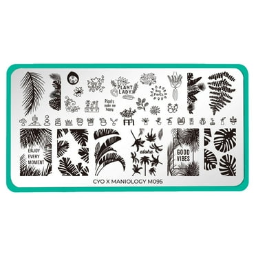 Maniology CYO Design Contest Wave Your Palms (m095) Stainless Steel Nail Stamping Plate