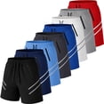 thumbnail image 5 of Men's 5-Pack Performance Training Shorts With Zipper Pockets (Sizes, S to 2XL), 5 of 6