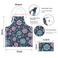 thumbnail image 7 of Pioneer Flower Floral Print Pattern Apron-Garden Aprons for Women with Pockets-Cotton Linen Waterproof Kitchen Cooking Gardening Aprons Adjustable for Kitchen,Cooking,BBQ and Salon 33x27 Inch, 7 of 7