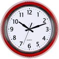 thumbnail image 2 of Horloge Murale Rétro 10 Pouces Rouge Cuisine Design Vintage des Années 50 Ronde Silencieuse Sans Tic-Tac à Pile Quartz de Qualité, 2 of 4