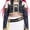 C, variant on Halloween G'irls Pop Star Costume Set - Black & Gold Dance Outfit with Crop Jacket and Shorts for K‘’ids Stage Performance & Halloween