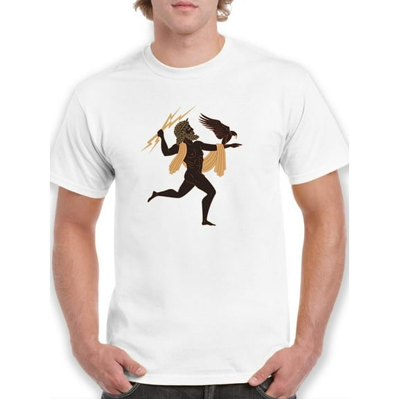 Zeus Greek Vase Painting T-Shirt Men -Image by Shutterstock, Male 4X-Large