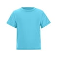 thumbnail image 4 of Likimi Toddler Kids Boys Tops Solid Color Short Sleeve Quick Drying Tees Fashion Casual Loose Spring Summer Tops Size 3-4 Years Light Blue, 4 of 9