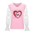 thumbnail image 6 of 2026 Valentines Tops for Women Elegant V-Neck Lace Insert Blouse Long Sleeve Floral Valentines Print Outfits Delicate Romance Clothing Cute Shirts, 6 of 6