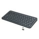 thumbnail image 1 of Mini teclado inalámbrico compacto de oficina con receptor USB, 78 teclas, gris, 1 of 5