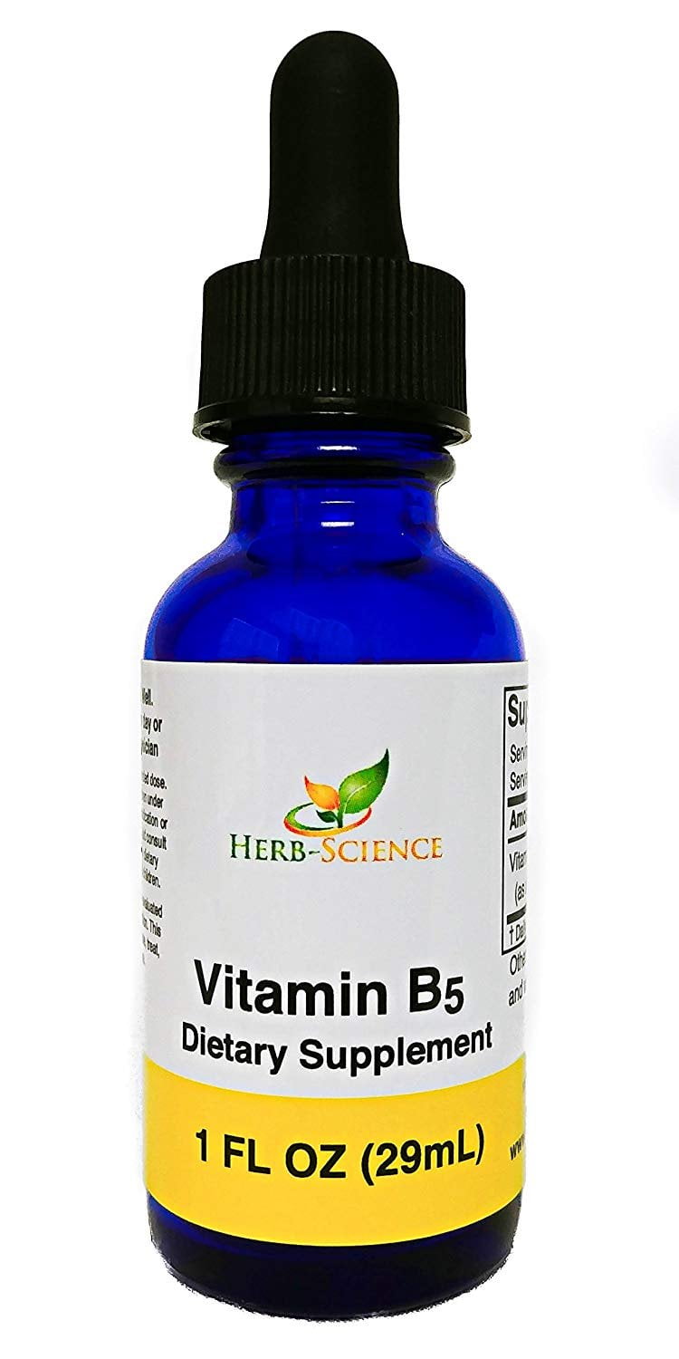 HerbScience Vitamin B5 Pantothenic Acid, AlcoholFree Liquid Extract