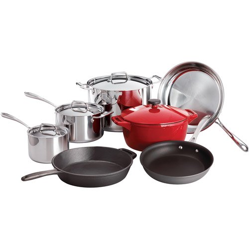 Tramontina 11Piece Cast Iron and Stainless Steel 18/10 Cookware Set