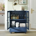 thumbnail image 6 of TrumanPick Sideboard Buffet Cabinet with Glass Doors & Drawer - 36" Kitchen Pantry Storage Cabinet for Dining Room, Living Room Coffee Bar,Blue, 6 of 13