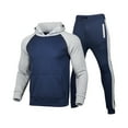 thumbnail image 2 of One opening Men's Tracksuit 2 Pieces Sportswear Top Long Sleeve Hooded Sweatshirt Long Pants with Belt and Pockets Casual Sports Suit, 2 of 6