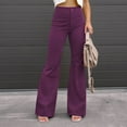 thumbnail image 5 of Fall Fashion Must Haves Trousers Casual Purple LWinter Clothing For Women, 5 of 5
