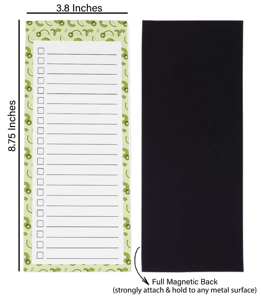 Inkdotpot Pack of 3 Magnetic Fridge To-Do List Notepads- Magnetic Memo Pads For Refrigerator-(50 Sheets Each)-3M