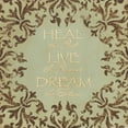 thumbnail image 2 of Marrott, Stephanie 15x15 Gold Ornate Wood Framed with Double Matting Museum Art Print Titled - Heal Live Dream, 2 of 4