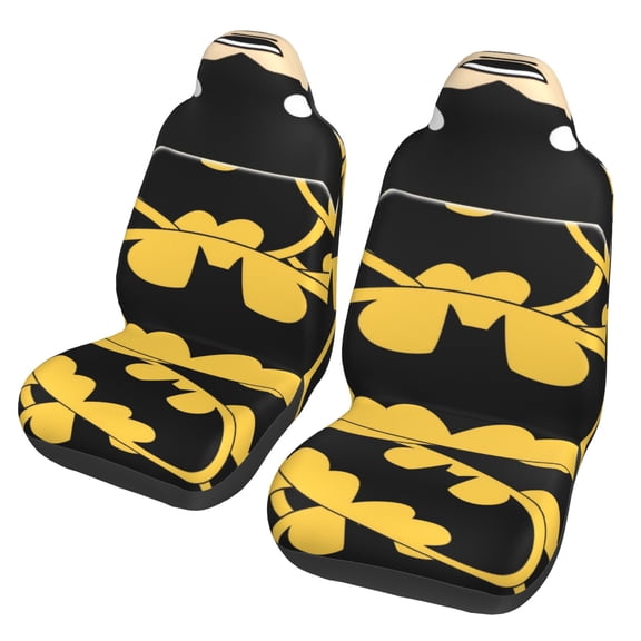 Batman Car Seat Covers Set 2Pcs, Front Seat Covers for Car Truck Sedan SUV Auto, Universal Fit Vehicle Enterior Bucket Seat Protector Car Accessories
